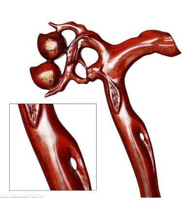 Crutch Wooden Engravable Peach Head Handle Walking Stick Pear Wood High-End Suitable for The Elderly crutch-11.19 Journey - Buy Online on GoSupps.com