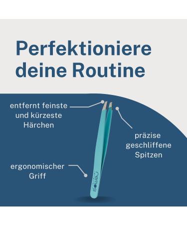REMOS Professional Tweezers with Extra Fine Tips for Precision Eyebrow Plucking - Turquoise - International Shipping Available - Buy Online on GoSupps.com