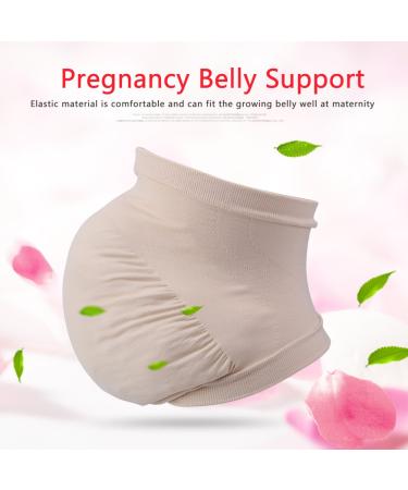 Zerodis Seamless Elastic Belly Support Band for Pregnant Women - Beige (Size M) | Prenatal Care Maternity Clothing - Buy Online on GoSupps.com