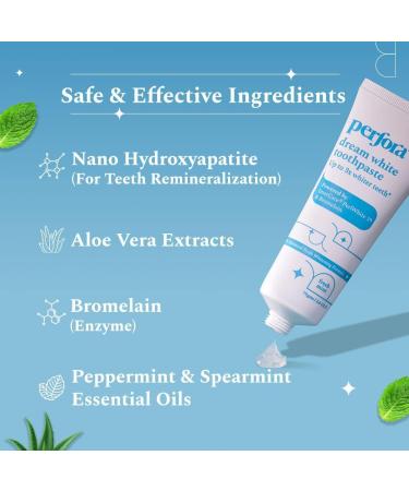 Teeth Whitening Toothpaste - 150g SLS Free Vegan-Friendly Gel for Kids & Adults No Artificial Sweeteners Fresh Mint Flavor - Made Safe Certified - Buy Online on GoSupps.com