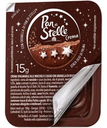 Pan di Stelle Pack of 63 cocoa spreads with hazelnuts and biscuit grains individual portions of 15 g - Buy Online on GoSupps.com