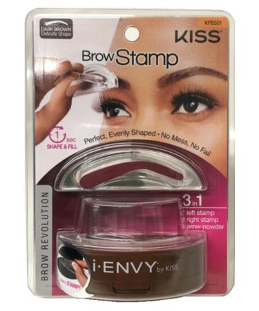 Kiss I Envy Brow Stamp Kit Dark Brown (6 PACK)