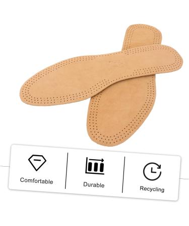 VALICLUD Breathable Brown Leather Shoe Insoles for Men - Thin Replacement Inserts (US 10-10.5 / EU 43-44) | Comfort & Odor Control - Buy Online on GoSupps.com