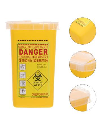 Healvian Sharps Container Sharps Disposal Container Biohazard Needle and Syringe Disposal Small Sharps Bin Professional Needle Container (Yellow) Sharps Disposal Box - Buy Online on GoSupps.com