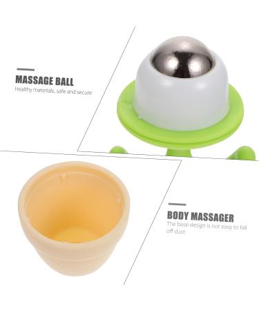 Collbath 2 STK Rollerball Massage Device Manual Muscle Roller for Body Relief | Handheld Massage Tool in Rost-Free Steel (6.5x5cm Green) - Buy Online on GoSupps.com