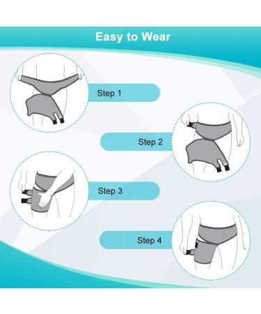 Thigh Bandage Compression Support | Adjustable Neoprene Hip & Sciatic Nerve Relief - Non-Slip Strap for Maximum Comfort - Buy Online on GoSupps.com