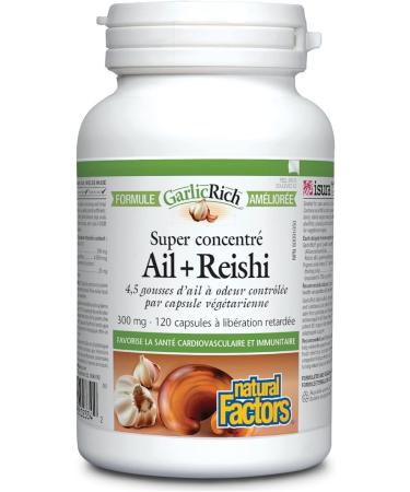Super Strength Garlic + Reishi 300mg - Immune & Cardiovascular Support (120 Veg Caps - Buy Online on GoSupps.com