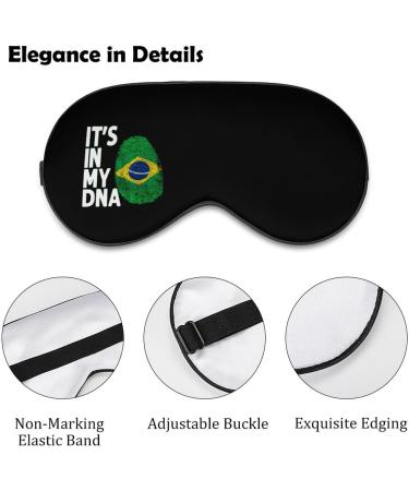 Shop It s in My DNA Brazil Flag Soft Sleep Mask | Adjustable Eye Mask Cover for Effective Shading | Fun Blindfold for Women & Men - Buy Online on GoSupps.com