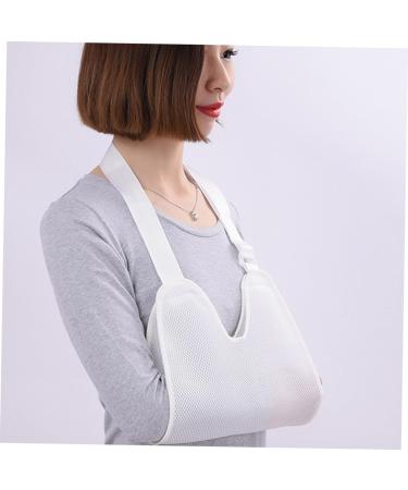 MAGICLULU Adjustable Arm Sling Brace - Breathable Shoulder Immobilizer & Support Sling for Sports | Comfortable Mesh Strap in White - Buy Online on GoSupps.com