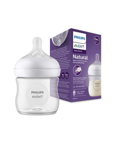 Philips Avent Natural Response Baby Bottle - 125ml Baby Milk Bottle for Newborns and Up BPA Free 0+ Months (Model SCY900/01) 125ml x1