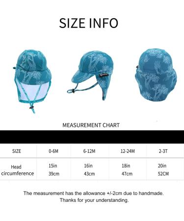 weVSwe Baby Toddler Sun Hat UPF 50+ Swim Cap Flap Neck Protection Green Leaves 12-24 Months - Buy Online on GoSupps.com
