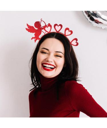 minkissy Heart Headband Valentines Day Headpieces Sequin Cupid Hair Band Red Love Heart Hair Band for Women Girls Halloween Valentine's Day Party Red - Buy Online on GoSupps.com