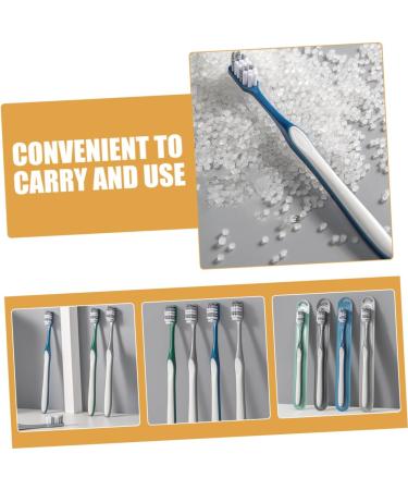 Mobestech 4-Piece Men's Travel Toothbrush Set - Hard Solid Brushes with Large Head & Fine Bristles for Effective Manual Cleaning - Buy Online on GoSupps.com