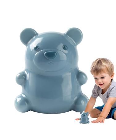 Bear Nail Brush Scrubbing Cleaning Washing Brushes Creative Easy To Grasp Soft Bristles Nail Cleaning Brush For Children Women Blue