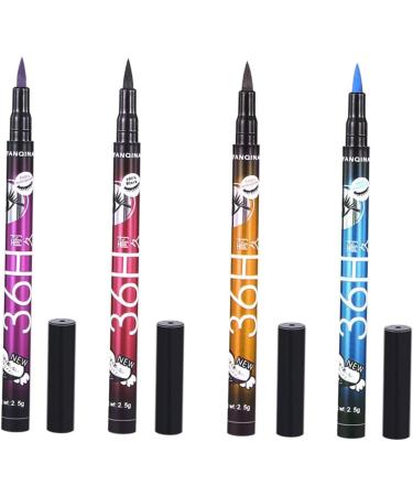 Beavorty 2pcs Black Waterproof Eyeliner Eye Liner Pencils Colorful Eyeliner Waterproof Pen Liquid 1 count (Pack of 1) As Shownx2pcs - Buy Online on GoSupps.com