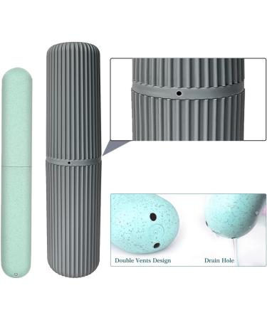 8 Pack Portable Breathable Travel Toothbrush Case - Long 9 inch Holder for Camping, Business Trips, Schools, and Home - Multifunction Toothbrushes & Toothpaste Set - Buy Online on GoSupps.com