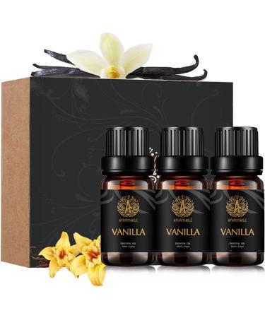 Aromatherapy Vanilla Essential Oil Set for Air Freshener 100% Pure Vanilla Essential Oils Scent Set for Diffuser 3x10ml 100% Pure Vanilla Essential Oils Fragrance Set for Candles & Soaps Making Vanilla 0.33 ml (Pack of 3) - Buy Online on GoSupps.com