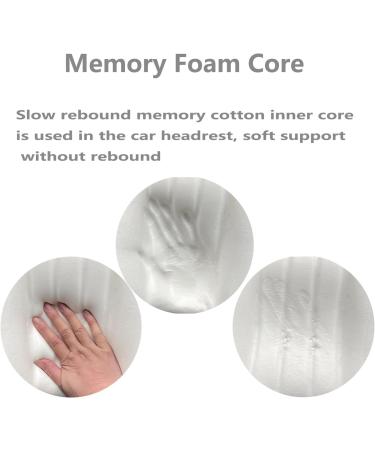 Forbell Memory Cotton Car Headrest Neck Pillow - Suede Black Car Accessories - Buy Online on GoSupps.com