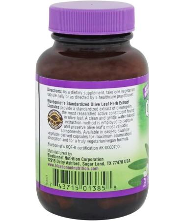 Bluebonnet Nutrition Olive Leaf Extract 60 Veggie Capsules - Buy Online on GoSupps.com