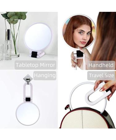 LOTIKO 10x Magnifying Handheld Mirror - Travel Folding Double Sided Makeup Mirror - Buy Online on GoSupps.com
