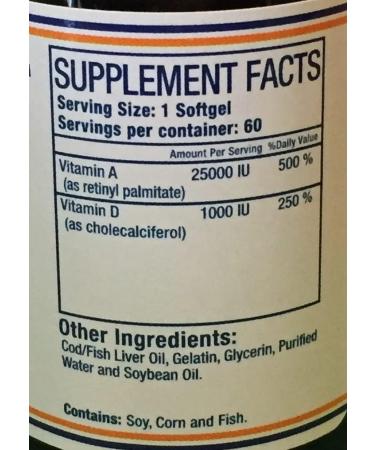 Pure Herbs Ltd. Vitamin A & D Capsules (60 caps) - Buy Online on GoSupps.com