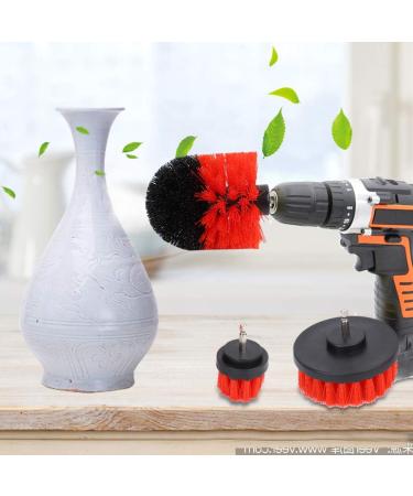 3pcs 3 Colors Drill Brush Replacement Power Scrubber Brush Electric Drill Kit for Bathroom Surfaces Tub Kitchen Shower and Sinks (Red) - Buy Online on GoSupps.com