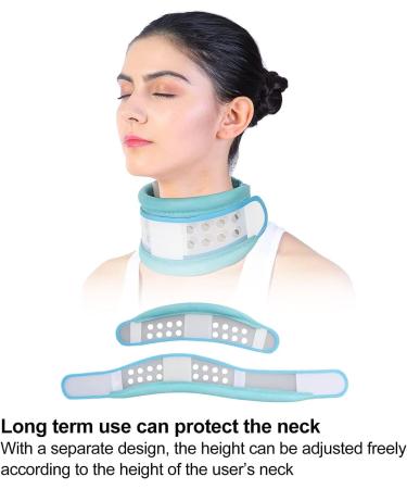 SAFWEL Ergonomic Neck Collar - Comfortable Adjustable Neck Support & Flexible Traction for Pain Relief - Buy Online on GoSupps.com