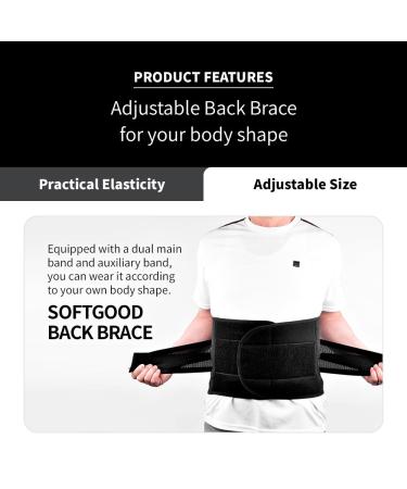 Dual Compression Back Brace - Adjustable Lower Back Support for Men & Women | Pain Relief Waist Belt - Buy Online on GoSupps.com