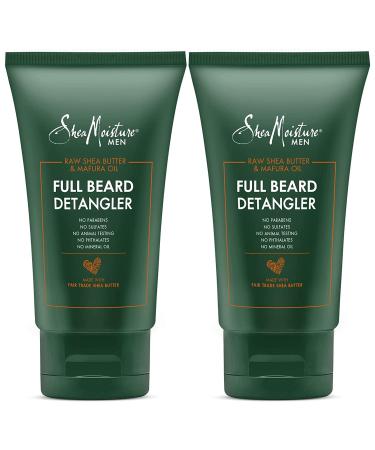 SheaMoisture Men Full Beard Detangler and Conditioner with Maracuja Oil & Shea Butter - Rich Moisturizing Cream to Soften and Detangle Pack of 2-4 Oz Ea