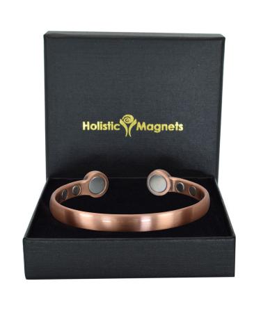 Holistic Magnets strong magnetic bracelet for arthritis men's ladies copper bracelet original gift ideas wrist healing magnetic hardness hpc (L: wrist 19.5-2cm)