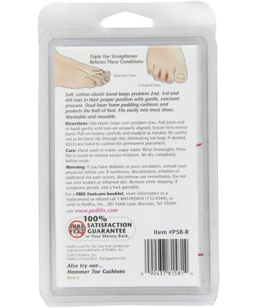 PediFix Triple Toe Straightener for Right Foot - Improve Foot Comfort & Alignment | Fast International Shipping - Buy Online on GoSupps.com