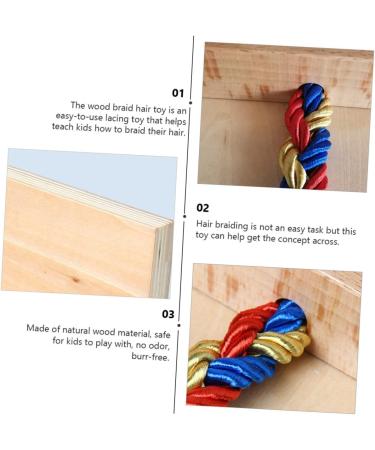Ipetboom 1pc Braid Practice Aids Solid Wood Plywood Puzzle Child - Buy Online on GoSupps.com