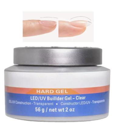 56g Clear Buil-der Nail Gel All in One Fast&Easy Buil-der Gel Solid Buil-der Gel Buil-der Gel for Nails UV/LED Nail Base Nail Strengthener Buil-der Nail Extension Gel Buil-der Base Strengthening Gel
