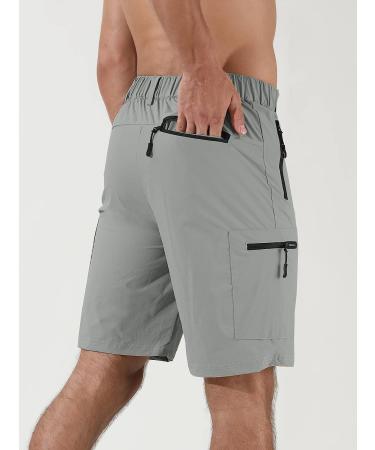 Suwangi Men's Quick-Dry Cargo Shorts - Light Gray Medium | Outdoor Athletic & Travel Gear - Buy Online on GoSupps.com