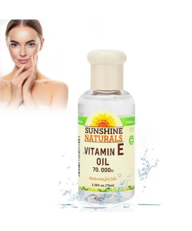 Vitamin E Oil Face Cosmetic Vitamin E Essence Oil Whitening Moisturizing Facial Care Moisturizing 75ml (Green Bottle for Morning)