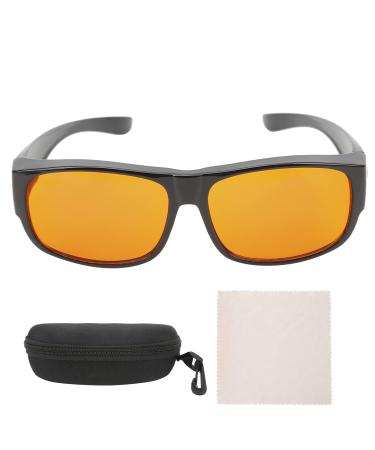 Cyrank Blue Light Blocking Glasses Amber Gaming Glasses Orange Anti Glare Lens to Reduce Insomnia Computer Glasses for Women and Men