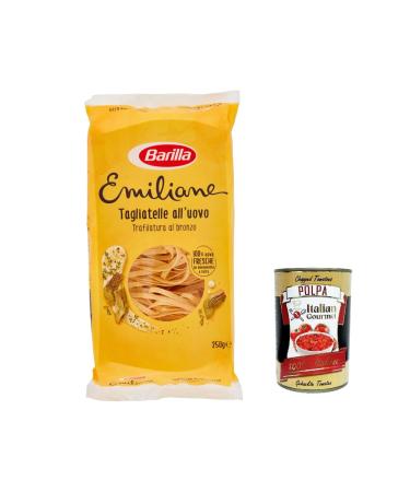 Italian Gourmet E.R. Barilla Le Emiliane Egg Pasta Tagliatelle egg pasta egg pasta 250g + gourmet Italian pulp 400g
