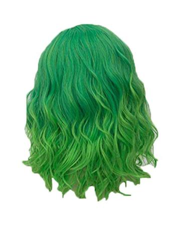 BGHJUE Green Short Curly Wig - Stylish Lightweight & Comfortable | International Shipping Available - Buy Online on GoSupps.com