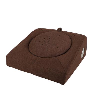Moxa stools filled with linen sponge smoke regulation temperature adjustable comfort burning cushion set anti-brewing easy to clean for the belly (brown)