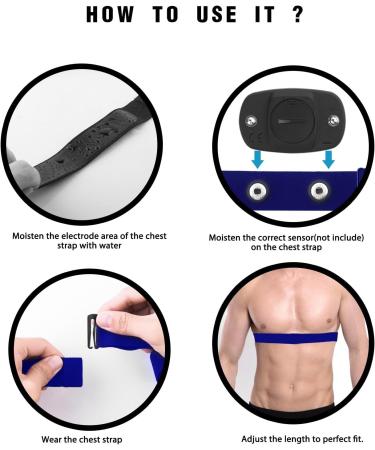 Pulse Knife Breast Belt Replacement for Polar H10 H9 H7 | Adjustable HRM Soft Belt Compatible with Polar Heart Rate Sensors - Blue - Buy Online on GoSupps.com