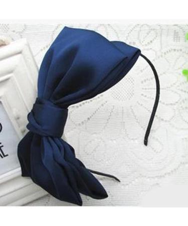 amangul Elegant Satins knot Headband Party Hairhoop Fashion Lady Headpiece Costume Accessories Female Formal Wear Headdress(Navy Blue) - Buy Online on GoSupps.com