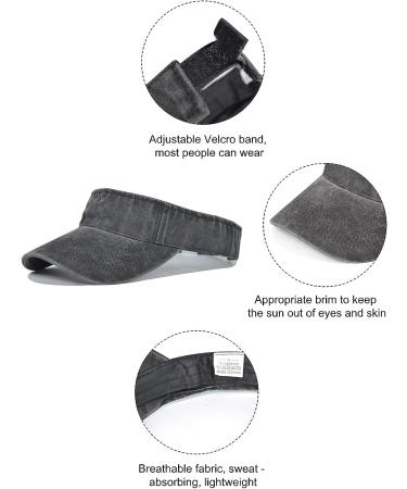 Unisex UV Protection Sports Sun Visor Hat | Cotton Cap One Size Black - Buy Online on GoSupps.com