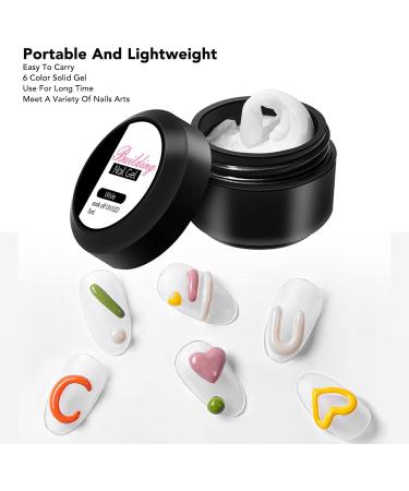 6 Color Portable Nail Extension Solid Gel Nail Extension Solid Gel Long Lasting Portable Shape Sculpture Solid Carved Gel - Buy Online on GoSupps.com