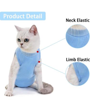 Cat Recovery Suit Cat Surgery Recovery Suit Cat Outfits for Cats Only Cone Collar Alternatives Suit for Cats Weaning Wounds Skin Diseases Cats Anti Licking Pajama Suit(Blue L Size) - Buy Online on GoSupps.com