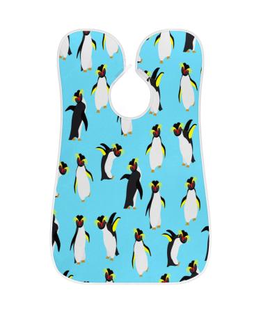 Animal Penguin Pattern Beard Bib Apron - Non-Stick Waterproof Grooming Cloth with Suction Cups | Perfect Gift for Men - Buy Online on GoSupps.com