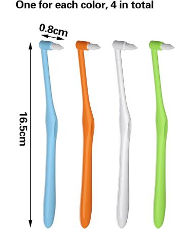 4-Pack Medium Hand Toothbrushes - Compact Interdental Brushes for Detailed Cleaning - International Shipping Available - Buy Online on GoSupps.com