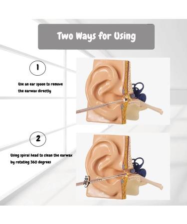 Spiral Ear Wax Remover Kit - Silver & Gold Ear Cleaning Tool for Ear Wax Removal - Buy Online on GoSupps.com