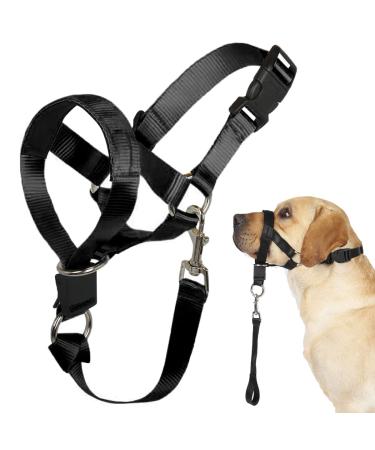 Dogs Halfter No Pull Training Tool for Dogs On Walking including training instructions for soft upholstery 5 (S Black) S Black