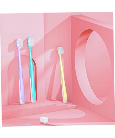 4-Piece Soft Cotton Toothbrush Set - Large Head Plastic Oral Hygiene Brushes for Women | Macaron Colors | Body Care - Buy Online on GoSupps.com