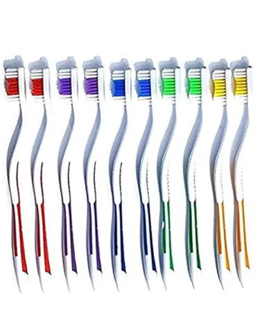 HomeNite 100 Pack Classic Standard Toothbrushes Medium Soft Toothbrush Individually Packaged Disposable Travel Toothbrush Set for Adults or Kids